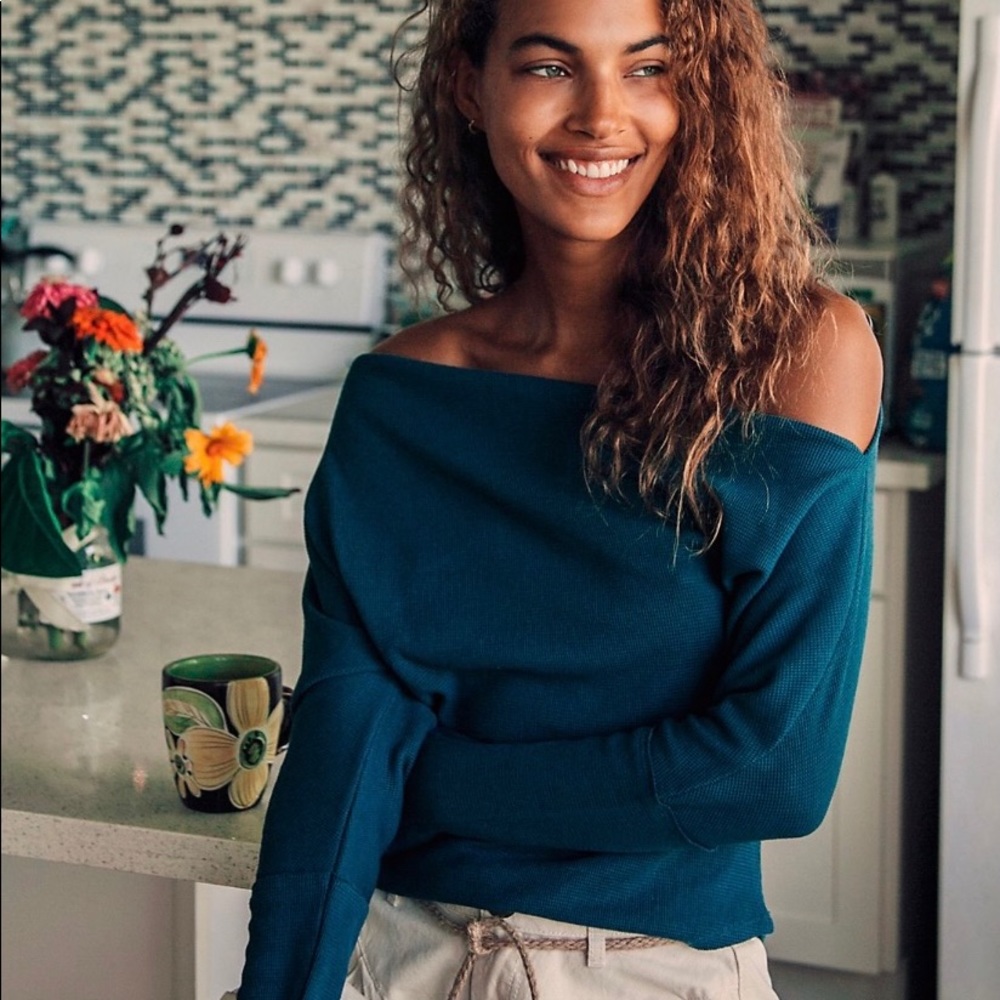 Free People Fuji Thermal Sea Spirit top